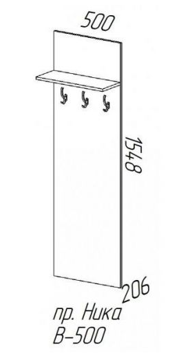  Вешалка НИКА В-500 ЭРА (Венге)