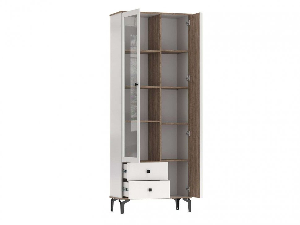 Стенка Либерти 2 опора h=150мм Белый / Дуб Каньон