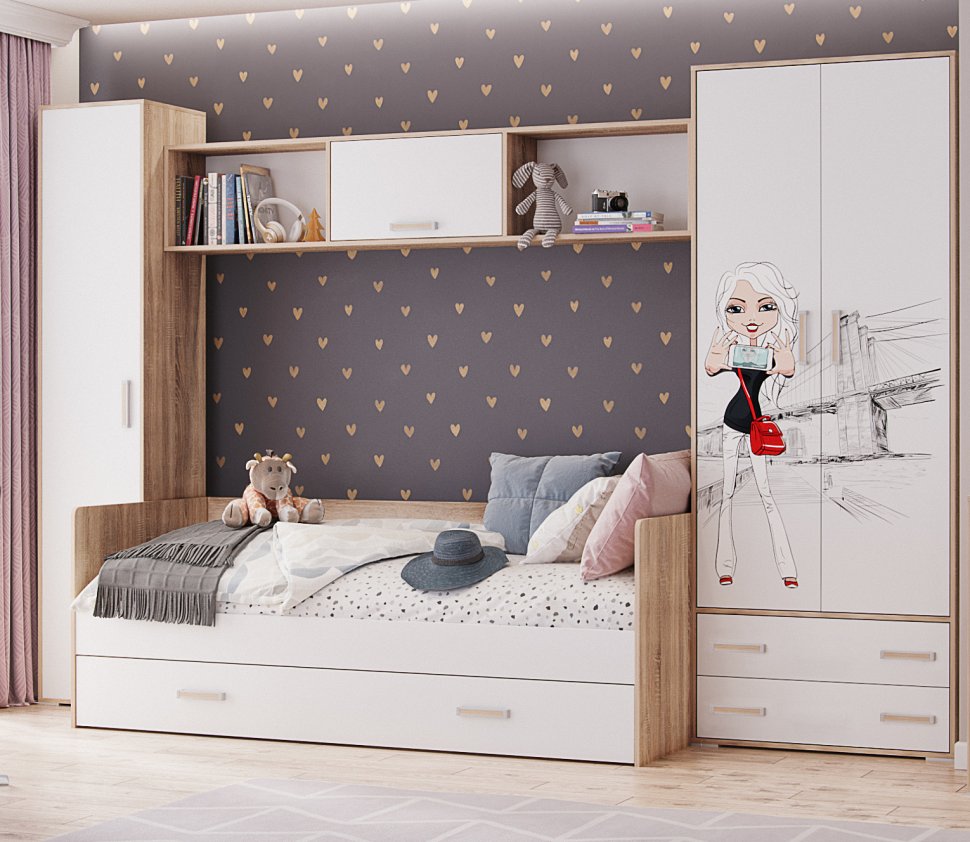 Навесная секция (полка) Бланка ТЭКС (Белый)