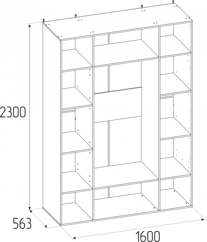 Шкаф для одежды и белья SCANDICA OSLO 555 (Глазов)