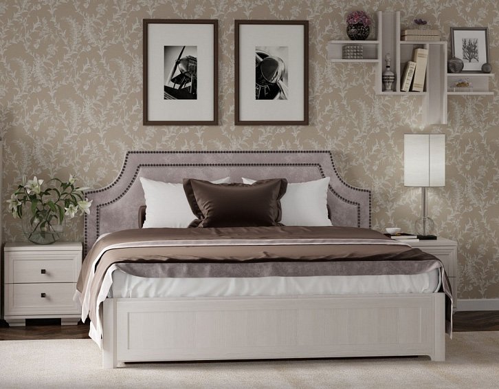 Кровать 180х200 Карина 306 Люкс (Глазов) с основанием из металла