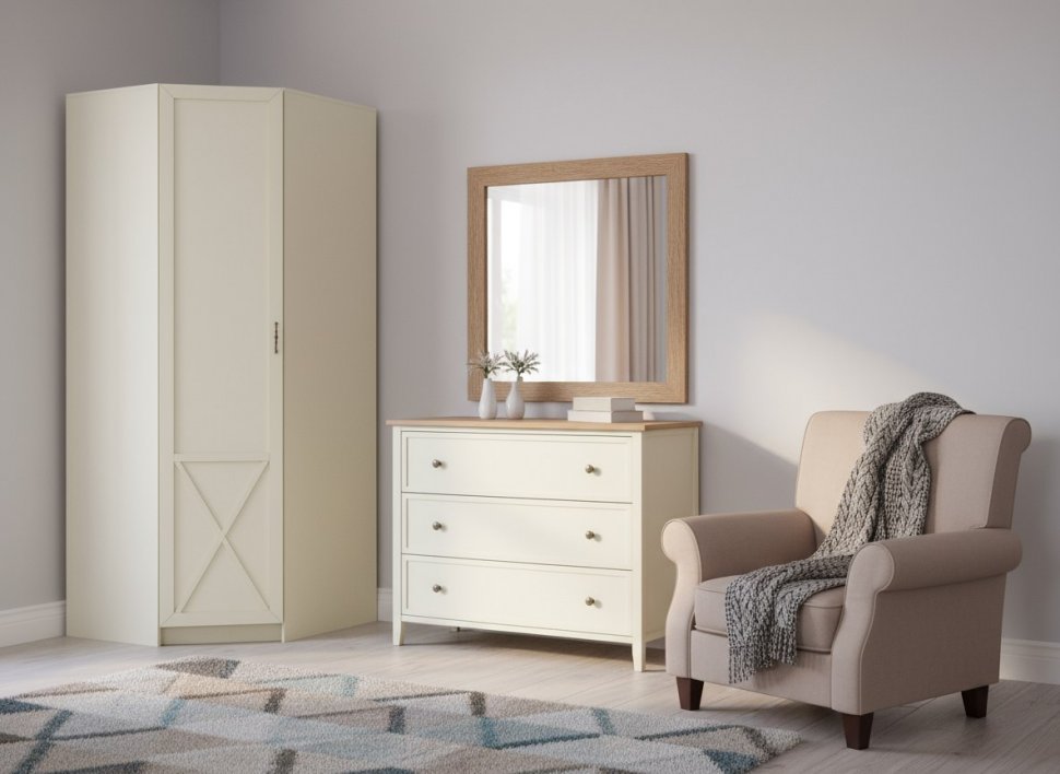 Бэль Шкаф угловой / Слоновая кость