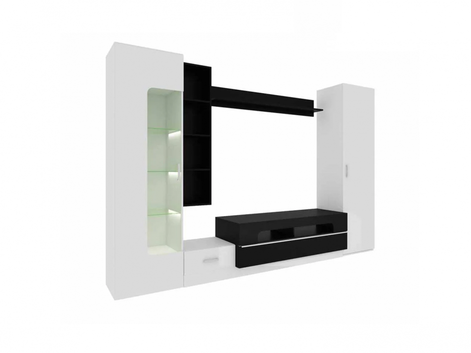 Loft - 20 стенка ТВА Белый Снег / Черный