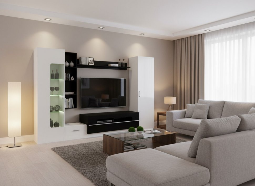 Loft - 20 стенка ТВА Белый Снег / Черный