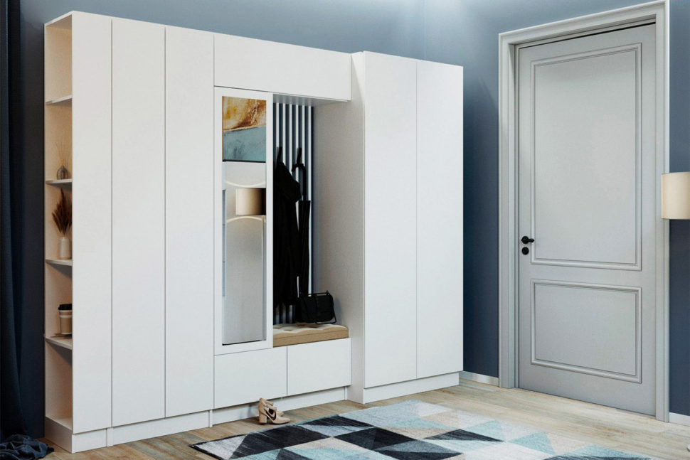 Шкаф для одежды и белья Руэлла, Белый