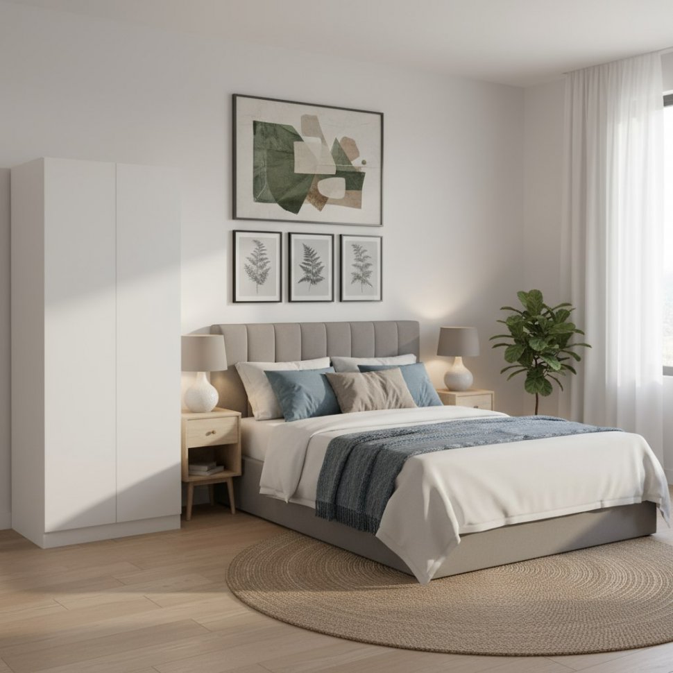 Шкаф для одежды и белья Руэлла, Белый