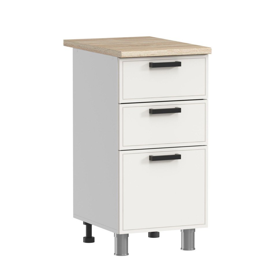 Кухня Аленушка 2 м Магнолия Молочный/Молочный,скоба черный,черный