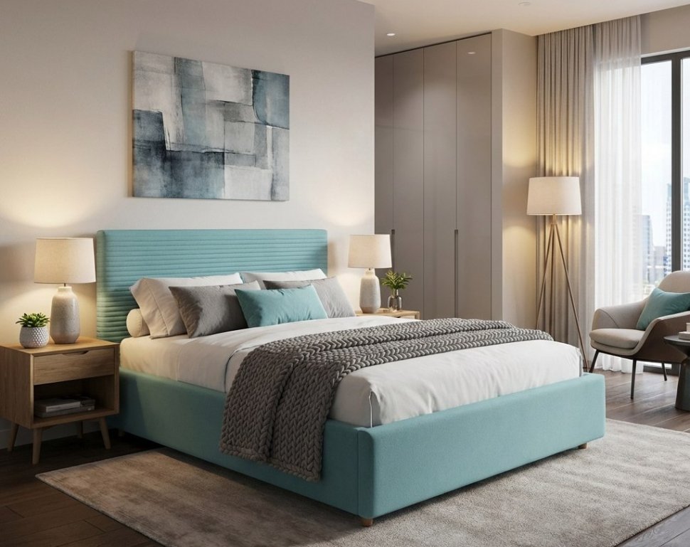 Кровать Event Loft 1800 с под. механизмом / бирюза №21