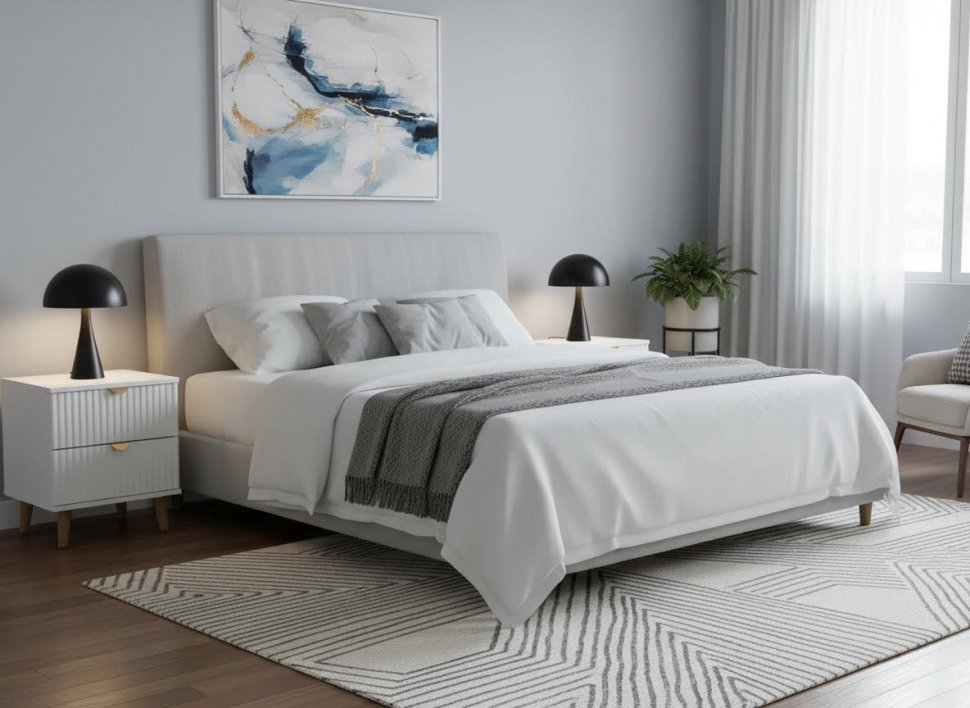 НМ 040.19 тумба прикроватная Дакота Белый / Меренга