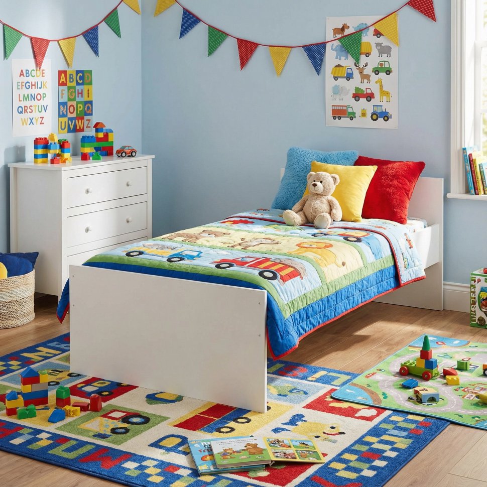 Токио кровать одинарная 0,9 с основанием / Белый текстурный