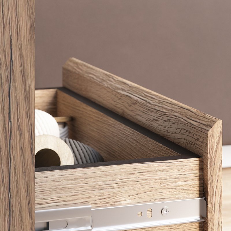 Тумба с ящиками и створками Прага (SV-Мебель) Дуб Делано