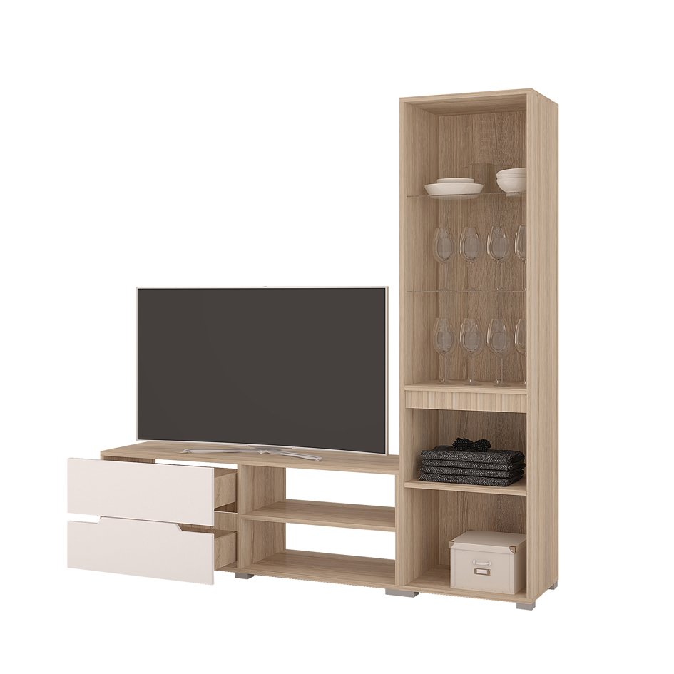 Гостиная Анталия-1 (Горизонт) Белый софт