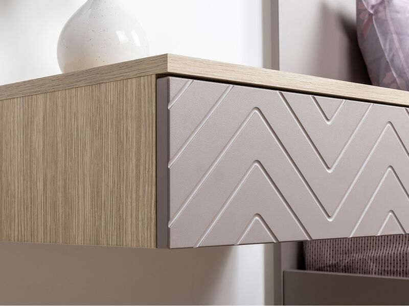 Амьен Тумба прикроватная 16.08 Плэйн/Веллюто Капучино