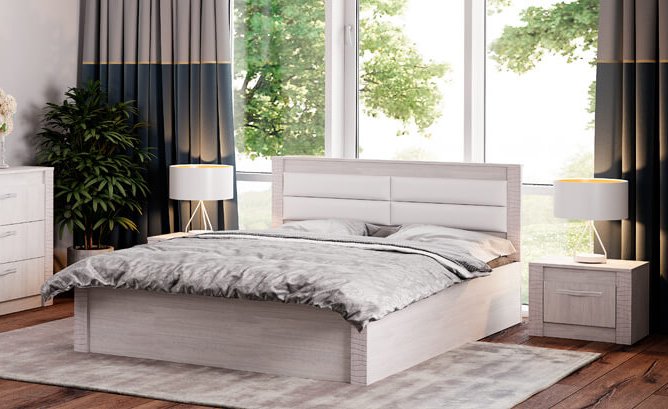 Кровать 160х200 Монако КР-16 (Мебелони) с настилом ДСП