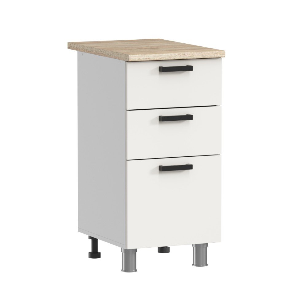 Кухня Аленушка 1,6м Лаванда Молочный/Молочный,скоба черный,черный