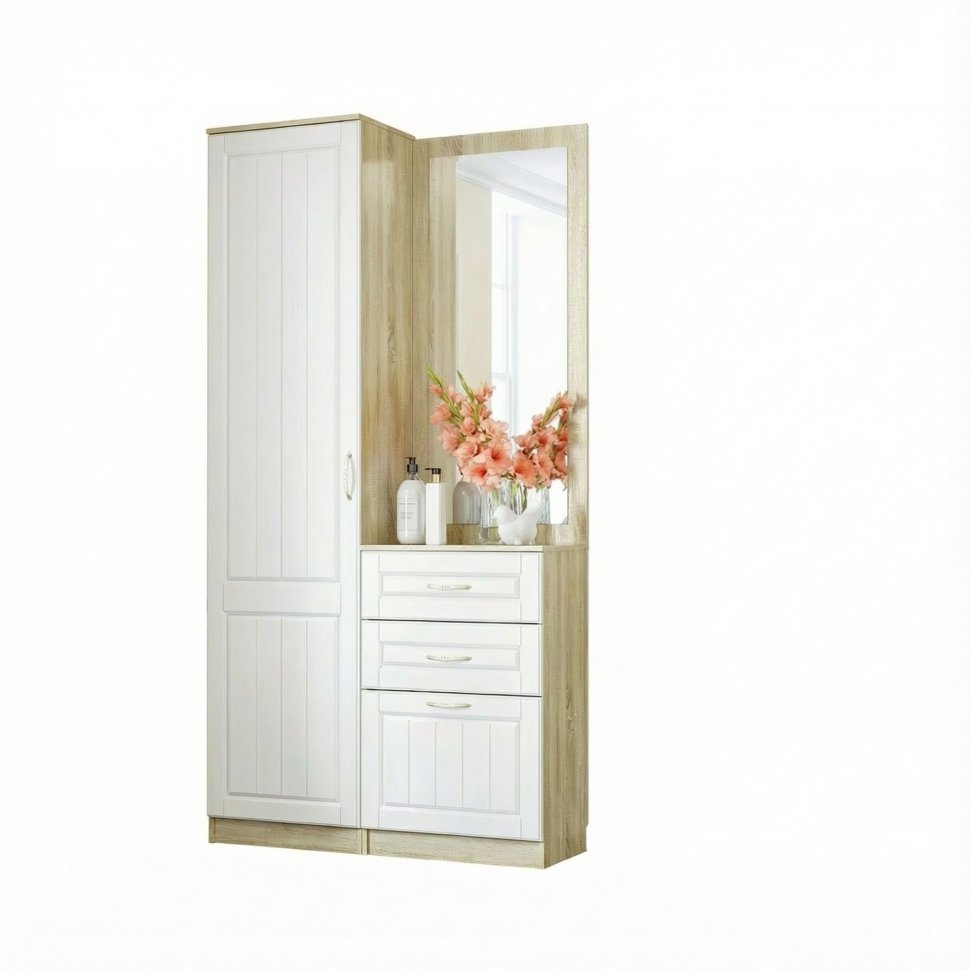 Прихожая Оливия-2 Дуб Сонома/белое дерево