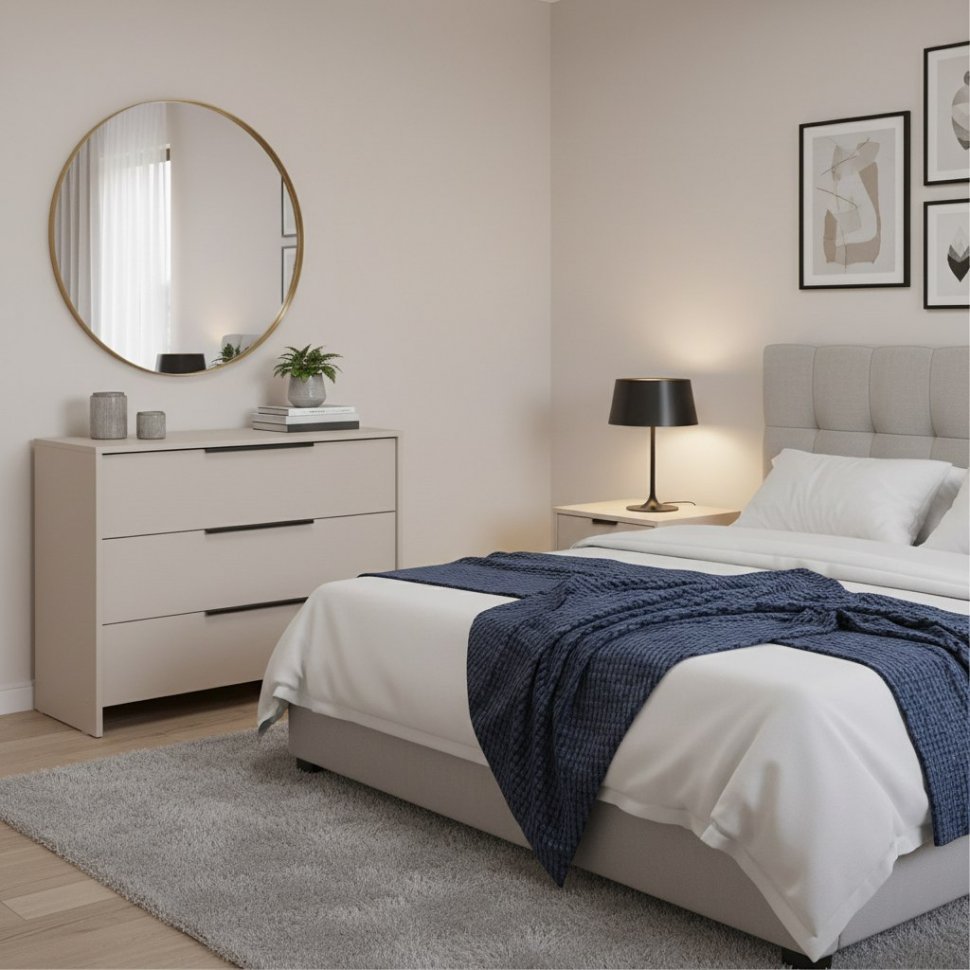 Камелия 1 комод 3 ящика (серия 2) / Меланж