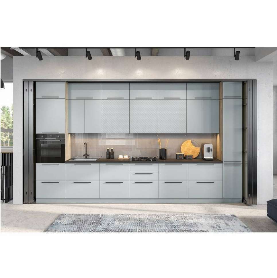 Шкаф-пенал под духовку 60 см Этна 6п2я (Софт Грей)