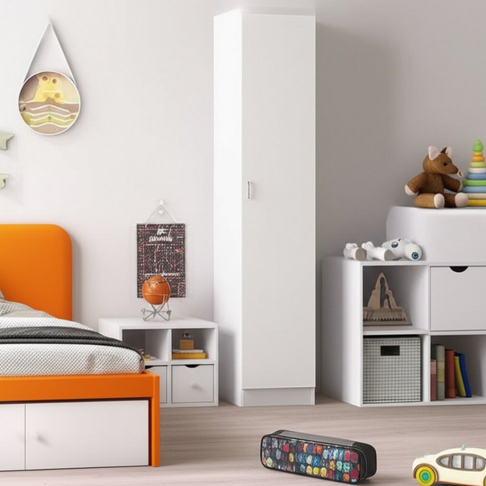 Шкаф-пенал Ронда ШК-1 (Интерьер Центр) Белый