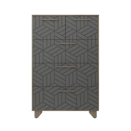 Комод Амстердам Дуб Самдал/Серый графит