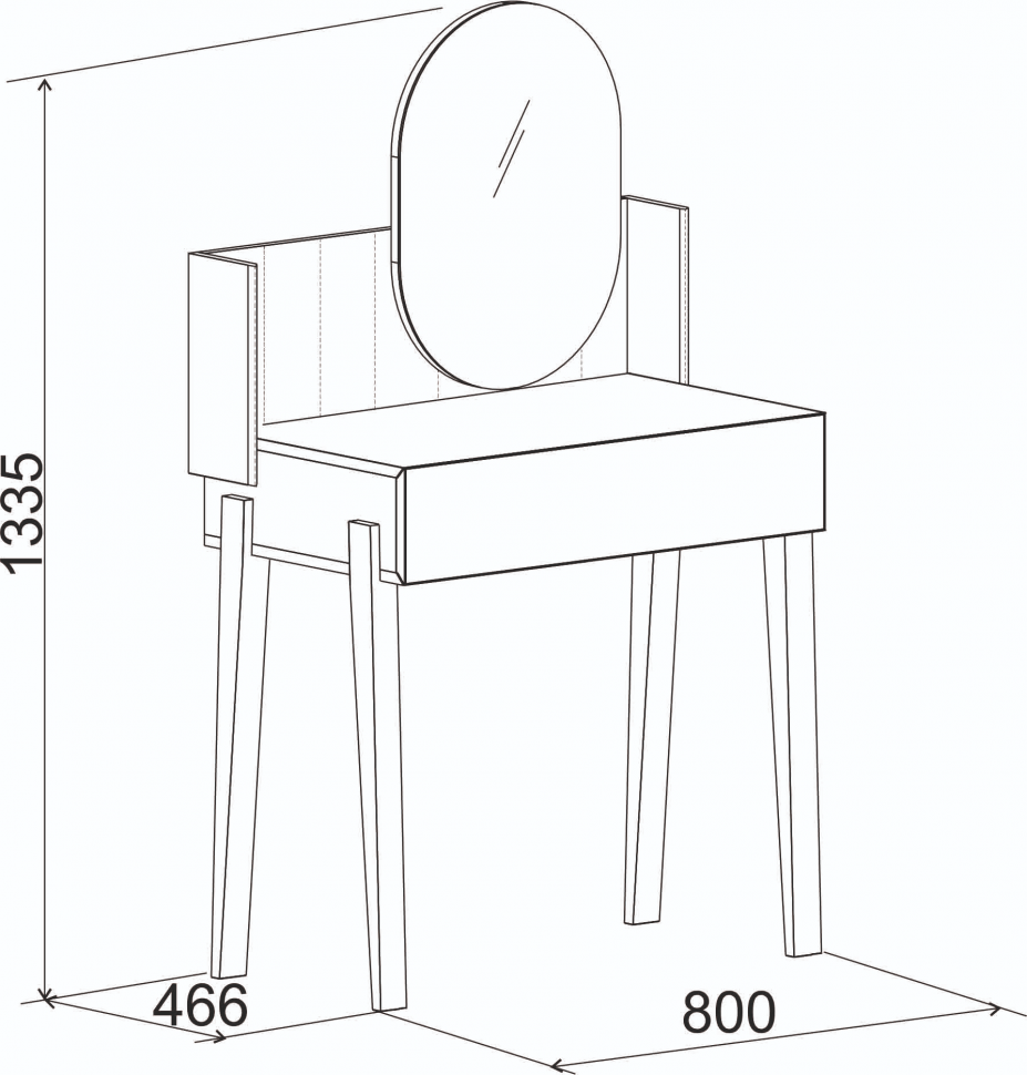 Стол туалетный NATURE 43 Глазов-мебель