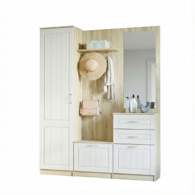 Прихожая Оливия-1 Дуб Сонома/белое дерево