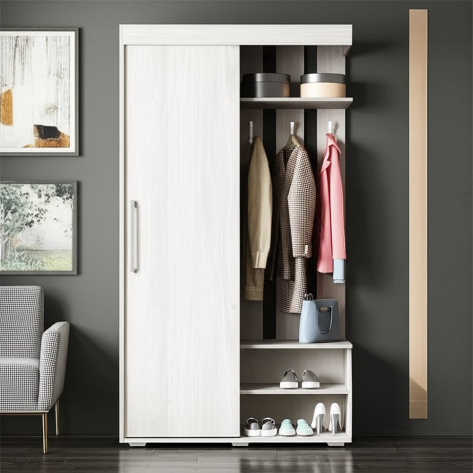 Прихожая Зара ПР-01 (БТС) Ясень Белый