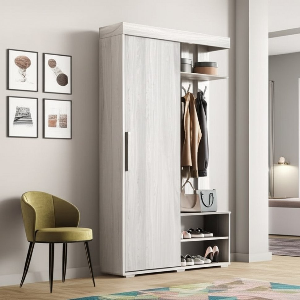 Прихожая Зара ПР-01 (БТС) Ясень Белый