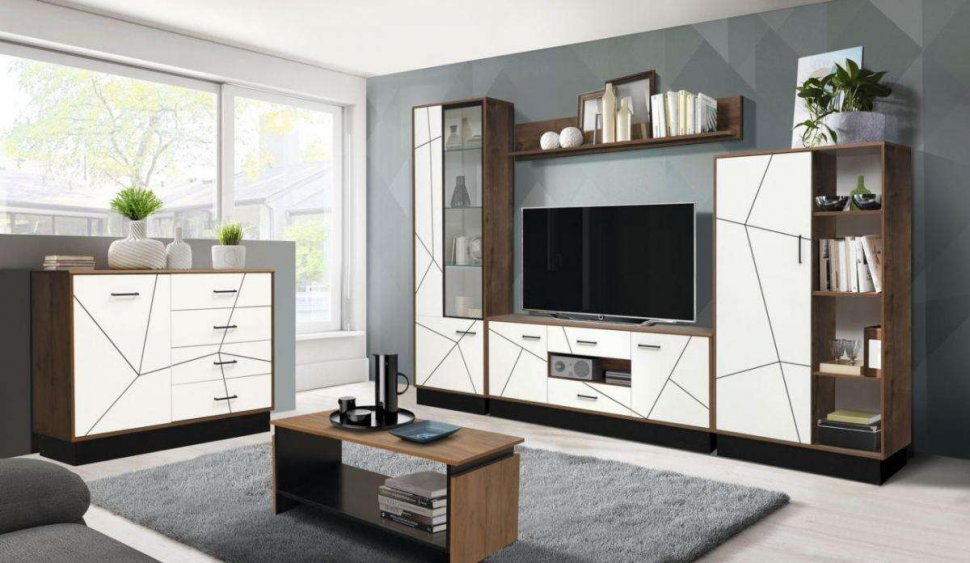 Модульная гостиная Гамма 1 Таксония/Белый