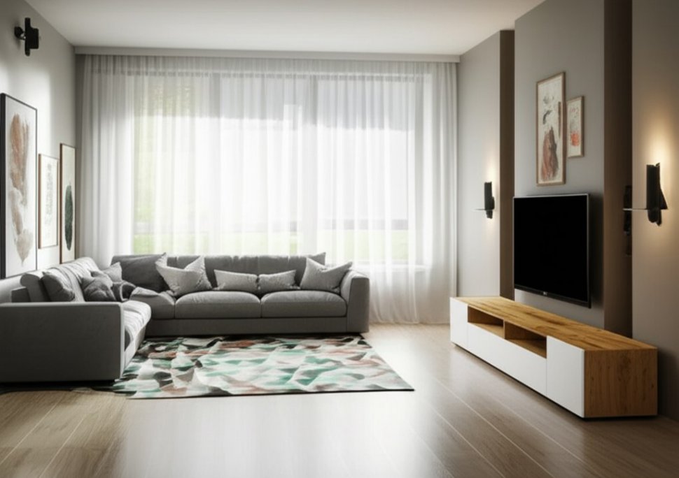 Тумба ТВ Денвер, Дуб золотой, Белый