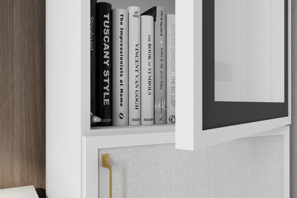 Гостиная модульная Толедо. Белый. Комплект 1