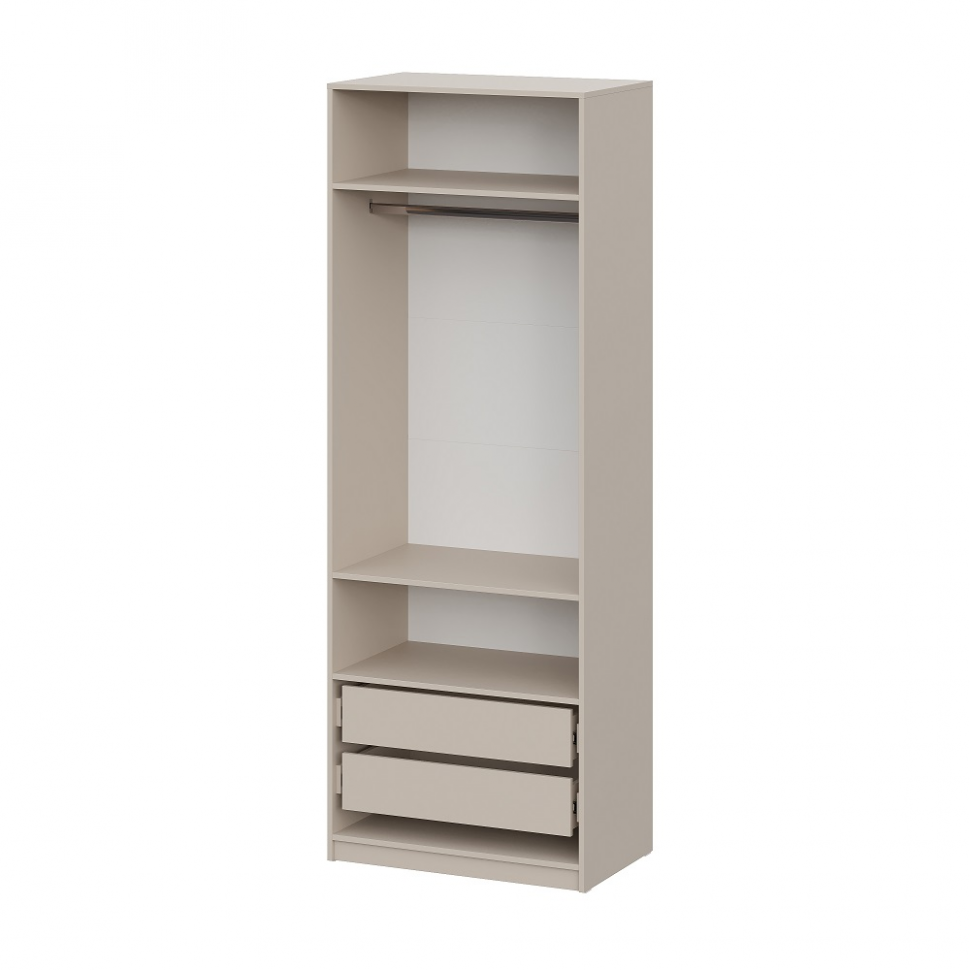 Шкаф распашной с наполнением (3 полки + 2 ящика + штанга) ШК 5 (800), Меланж