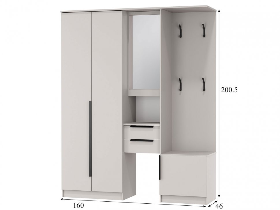 Шкаф комбинированный Дебют-5 / Кашемир