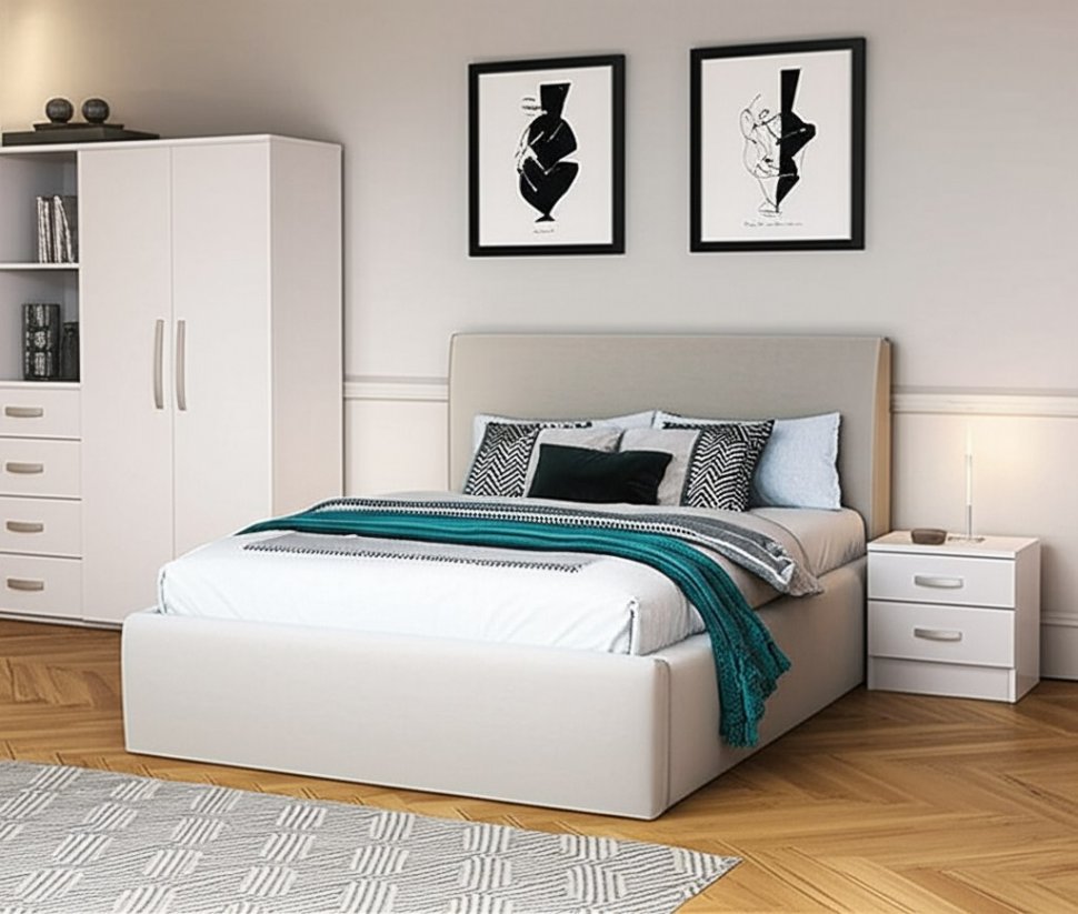 Тумба прикроватная Ронда ТБ (Интерьер Центр) Белый