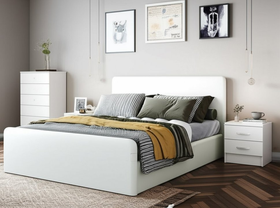 Тумба прикроватная Ронда ТБ (Интерьер Центр) Белый