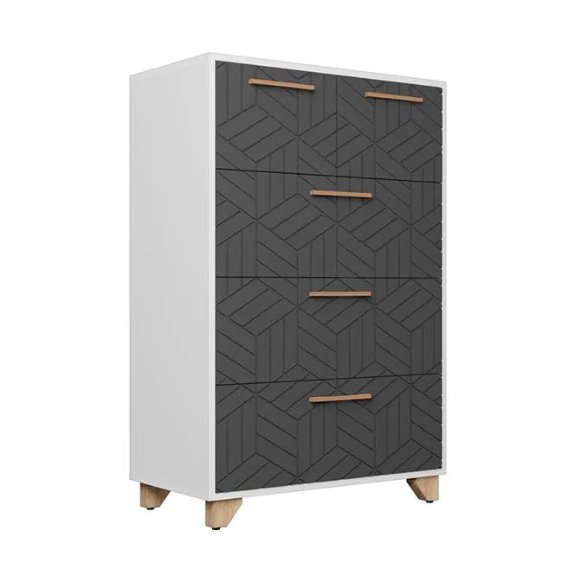 Комод Амстердам Серый графит / Белый