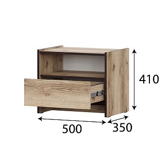 Тумба прикроватная Прага (SV-Мебель) Дуб Делано