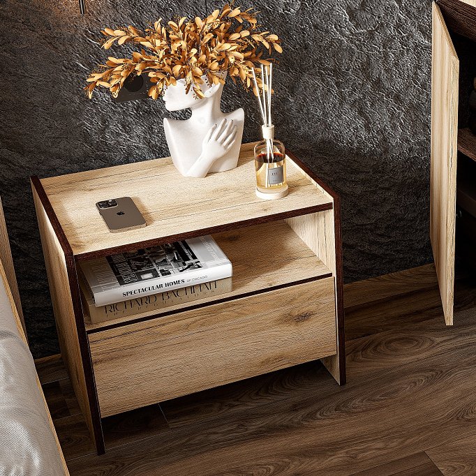 Тумба прикроватная Прага (SV-Мебель) Дуб Делано