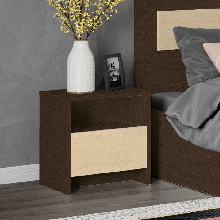 Тумба прикроватная Соня СТ-1 (Венге / Дуб молочный)