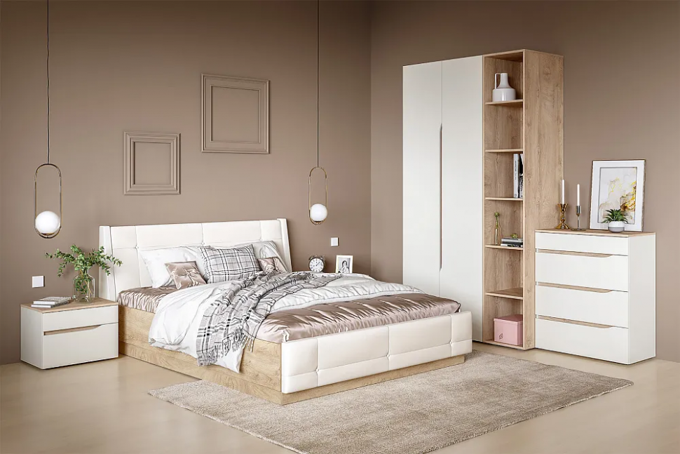 Муссон комод 13.97 Белый/Дуб Эндгрейн