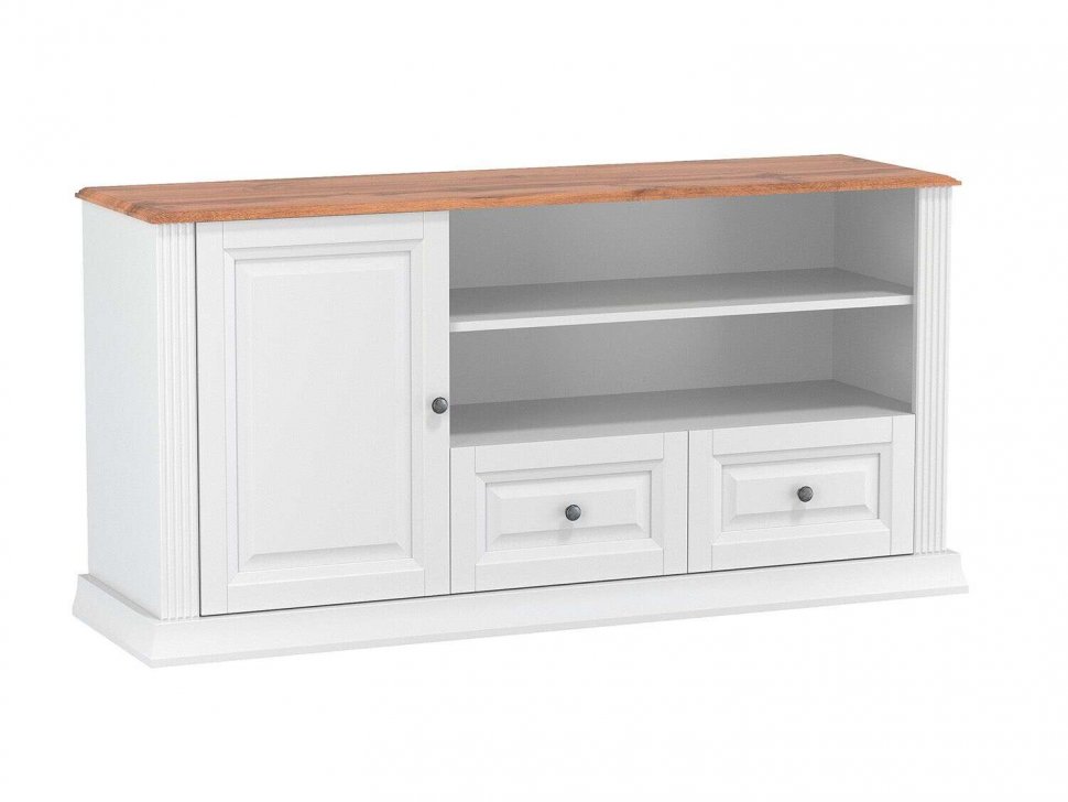 70.03 тумба под ТВ Атланта Белый/Дуб Вотан