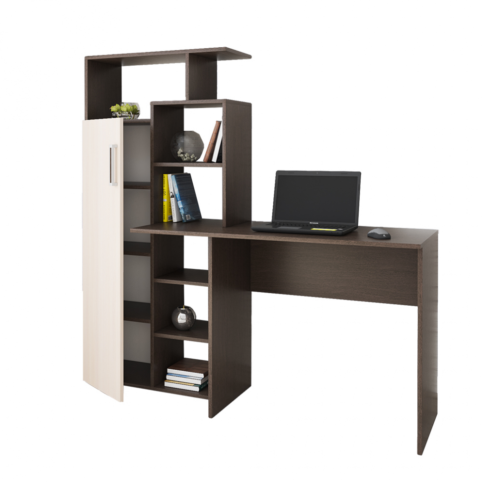 Компьютерный стол Квартет-7 (Венге/дуб молочный) ТЭКС