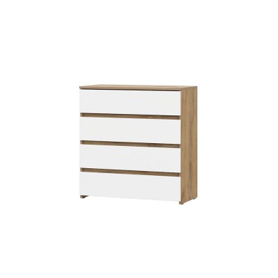 Комод Некст 1 (4 ящика), Дуб Золотой, Белый
