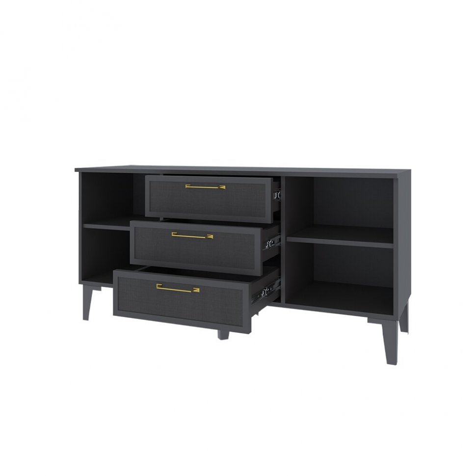 Тумба ТВ Толедо ТТ-1, Графит серый