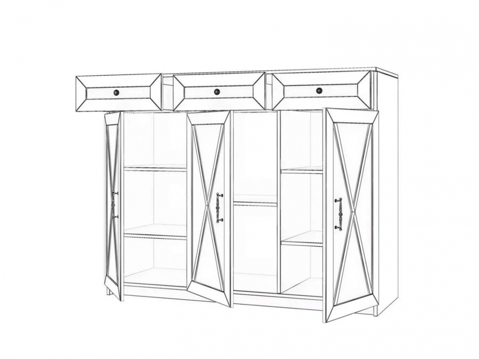 Бэль Комод широкий Слоновая кость