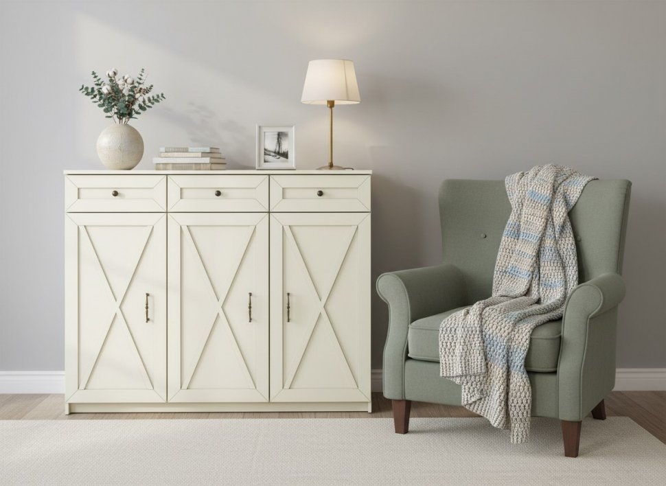 Бэль Комод широкий Слоновая кость