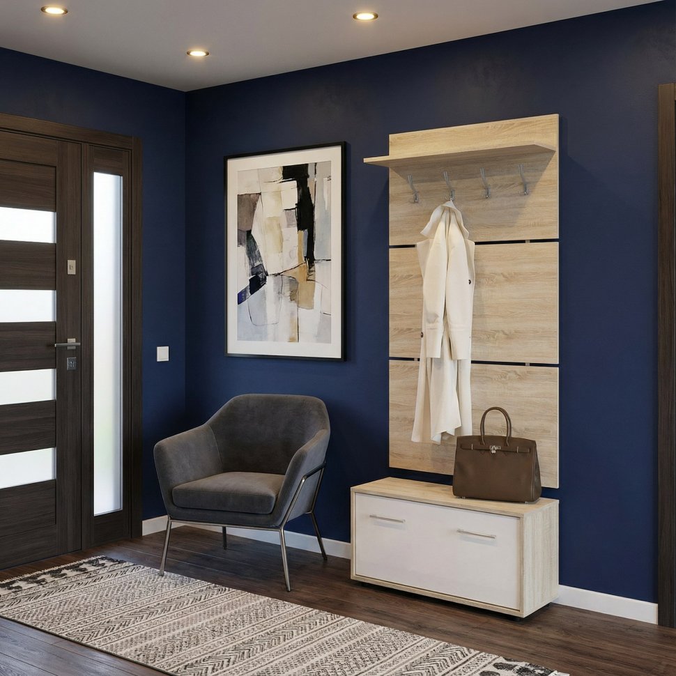 Прихожая ТП-3 + ВШ-3 Дуб Сонома / Белый