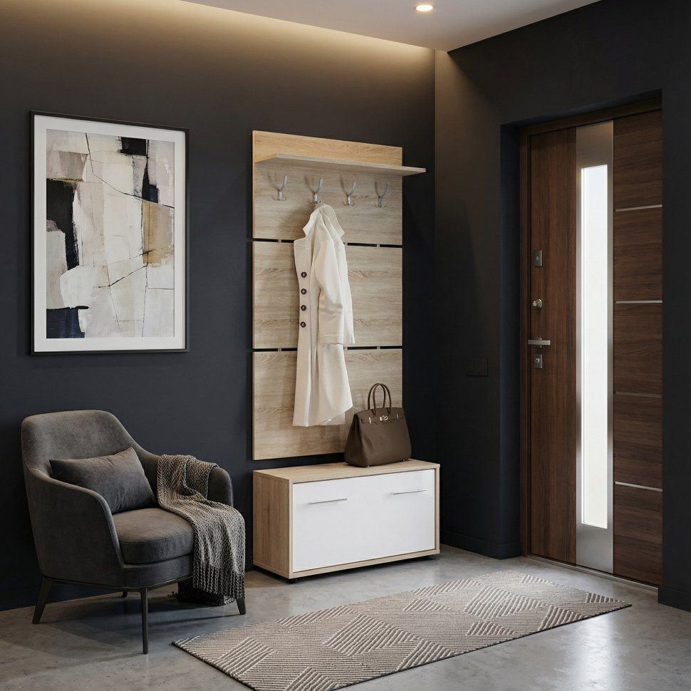 Прихожая ТП-3 + ВШ-3 Дуб Сонома / Белый