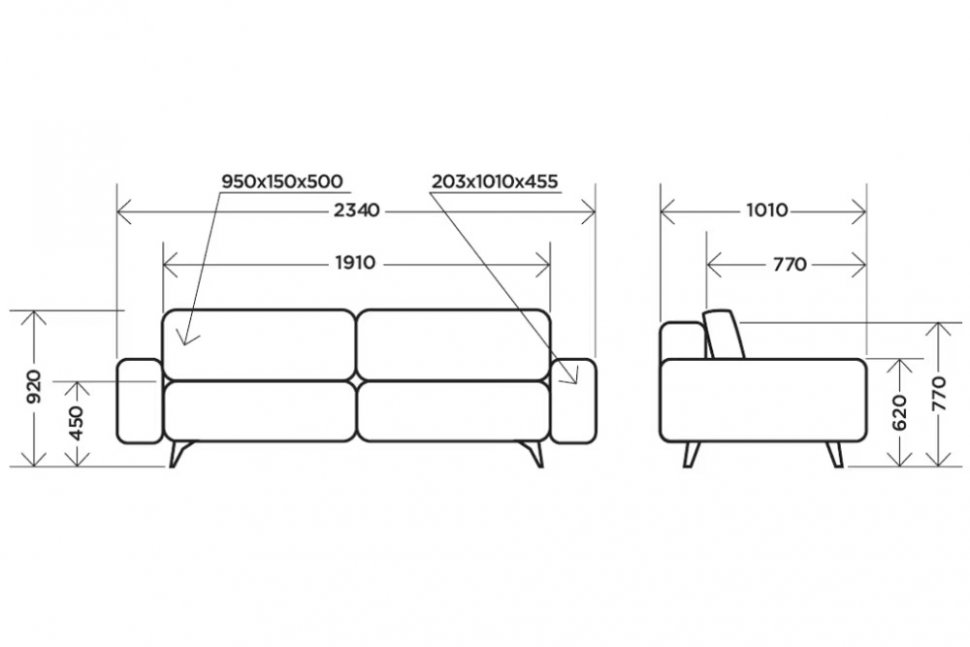 Диван Оливия (Комфорт-S) Зелёный 