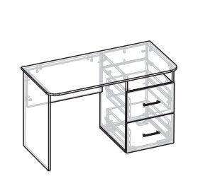 Стол письменный Афина Мебель Маркет							 													